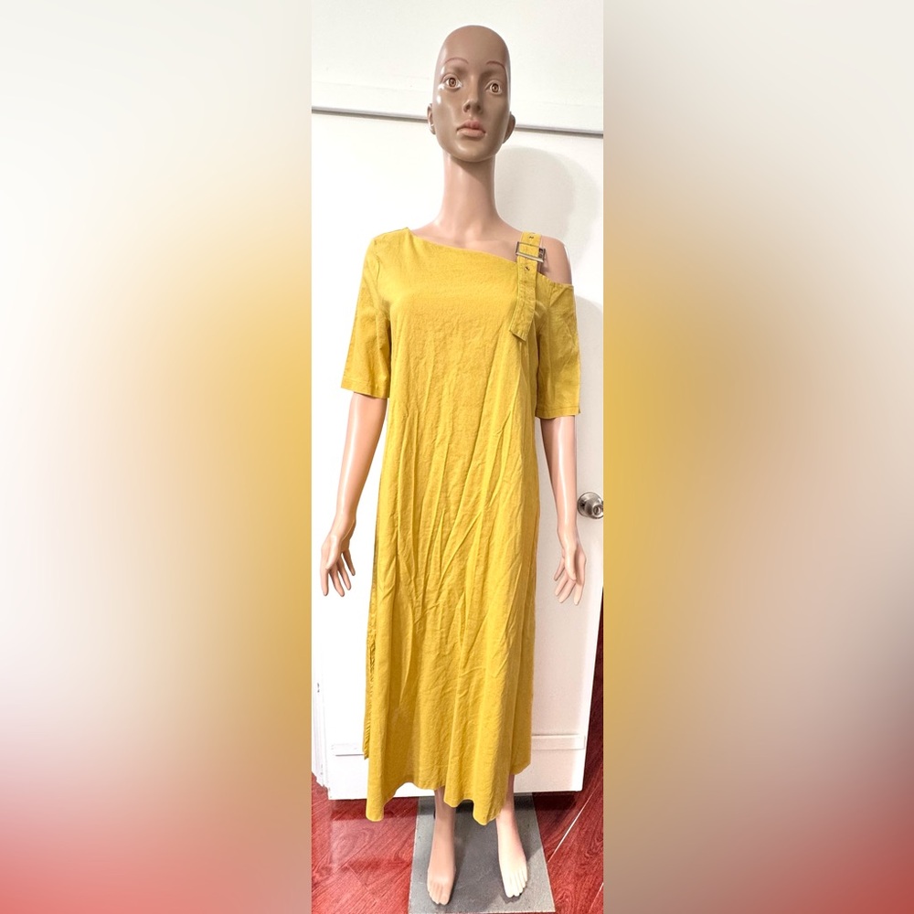 Yellow Short Sleeve Dress